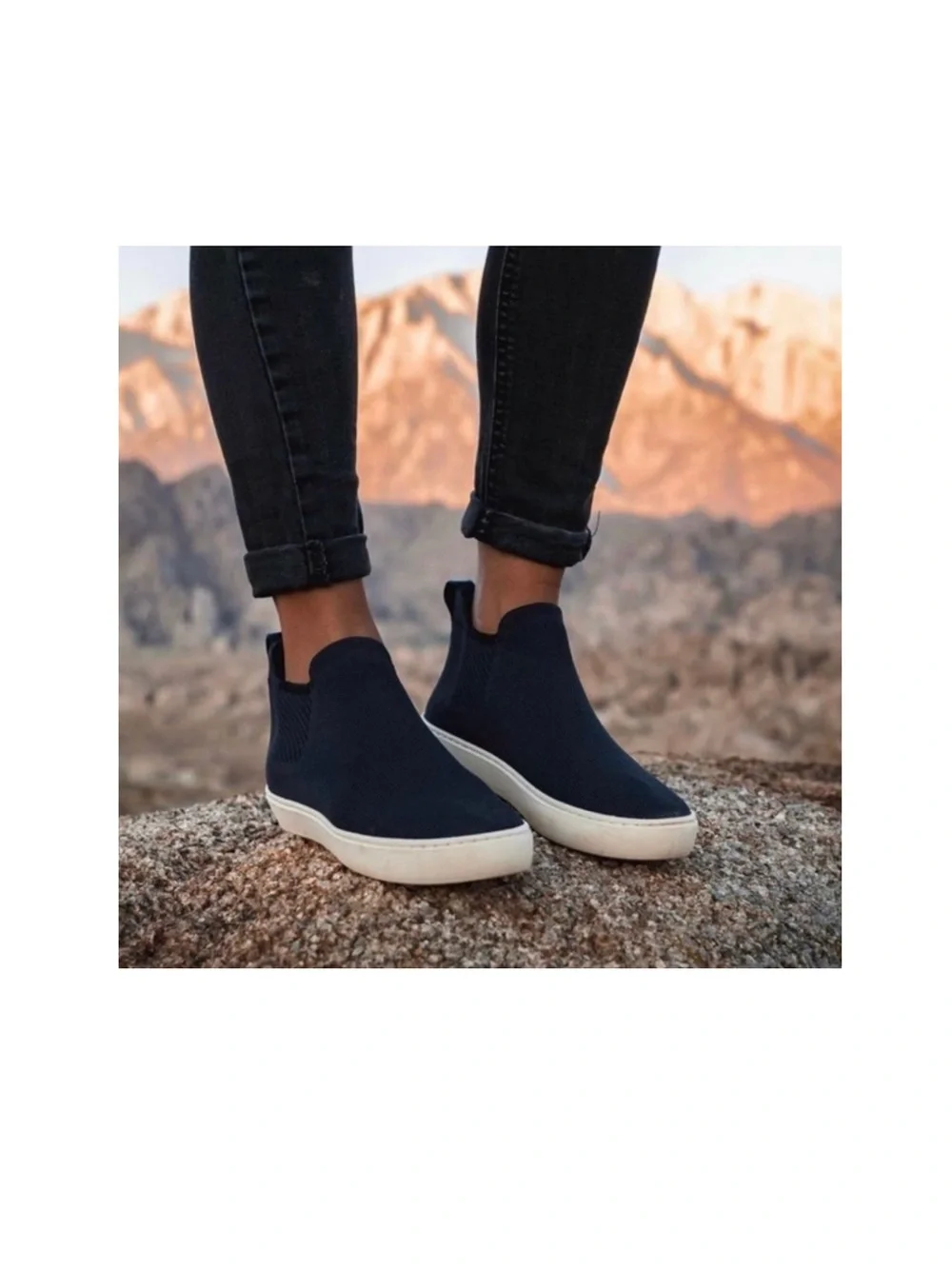 Rothy’s The Chelsea black ankle boots